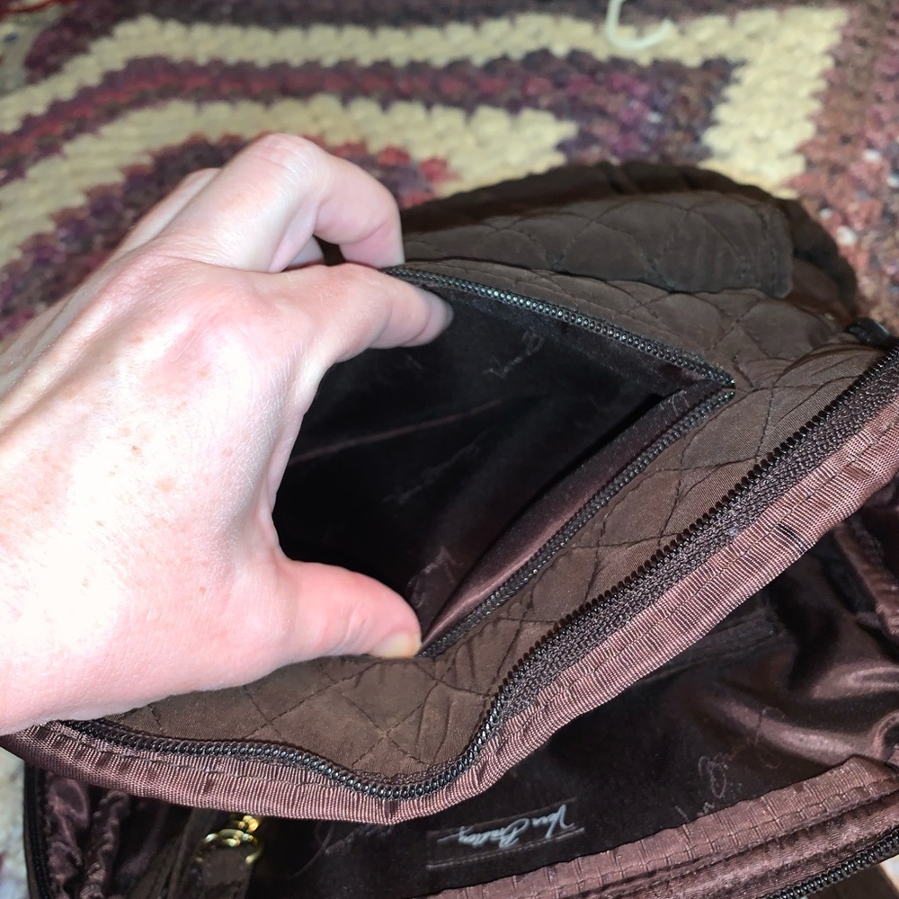 Vera Bradley backpack brown quilted pattern - Picture 7 of 16